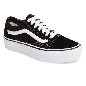 Black Platform Vans